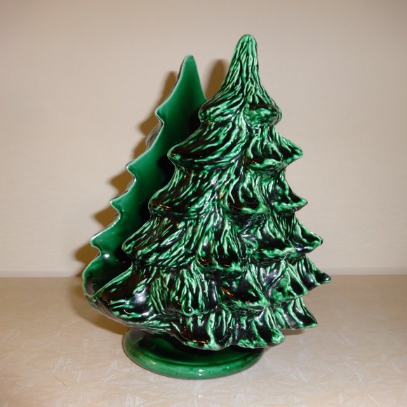 Vintage Ceramic Christmas Tree Napkin Holder - Picture 2 of 7